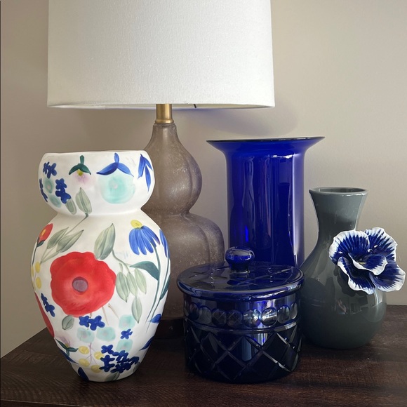 Anthropologie Floral Hand-Painted Ceramic Vase - Picture 9 of 13